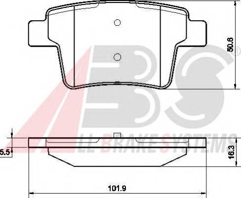 A.B.S. 37489 Комплект тормозных колодок,