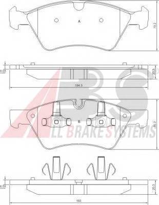 A.B.S. 37507 Комплект тормозных колодок,