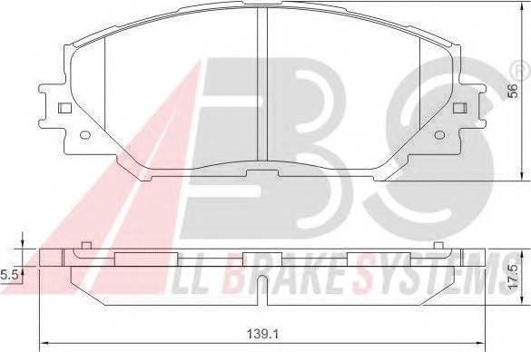 A.B.S. 37544 Комплект тормозных колодок,