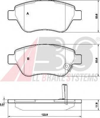 A.B.S. 37563 Комплект тормозных колодок,