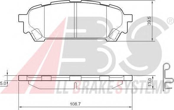 A.B.S. 37611 Комплект тормозных колодок,