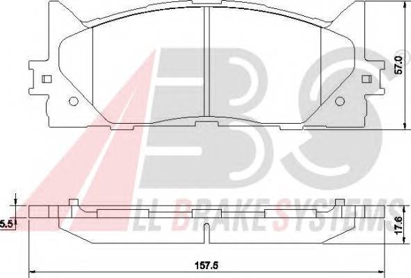 A.B.S. 37677 Комплект гальмівних колодок,