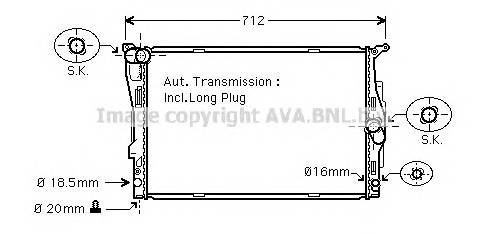 AVA QUALITY COOLING BWA2303 Радиатор, охлаждение двигателя