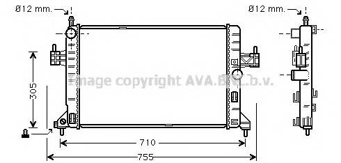 AVA QUALITY COOLING OL2305 Радиатор, охлаждение двигателя