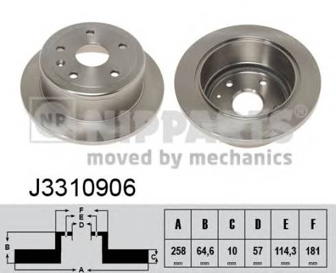 NIPPARTS J3310906 Тормозной диск