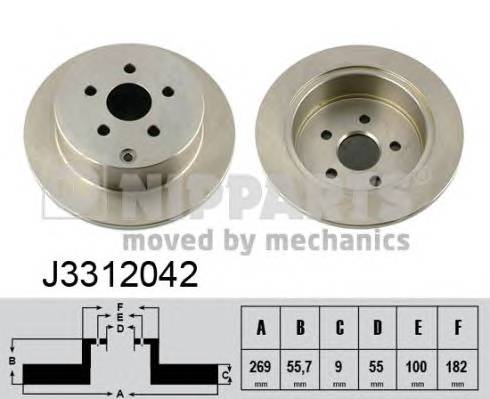 NIPPARTS J3312042 Тормозной диск