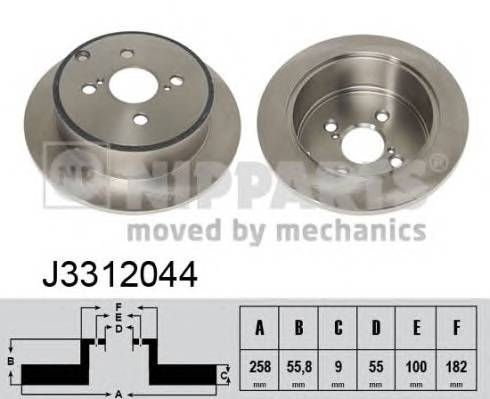 NIPPARTS J3312044 Тормозной диск