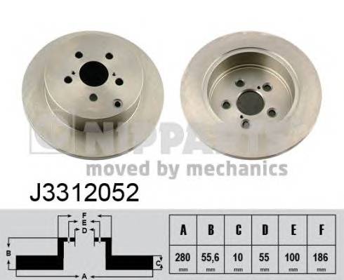 NIPPARTS J3312052 Гальмівний диск