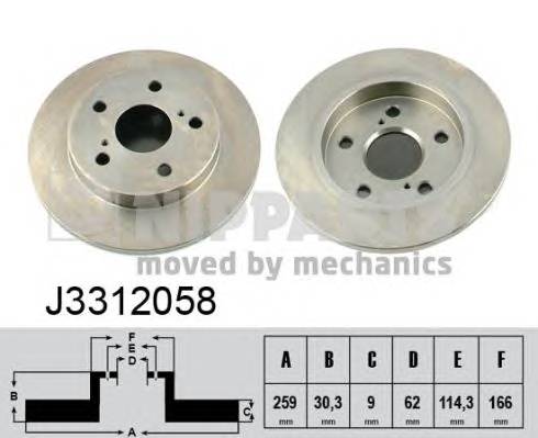 NIPPARTS J3312058 Гальмівний диск