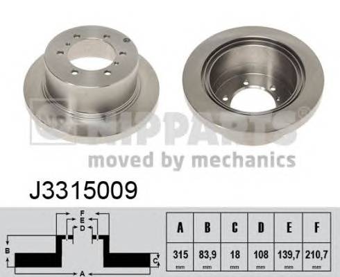 NIPPARTS J3315009 Гальмівний диск