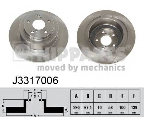 NIPPARTS J3317006 Гальмівний диск