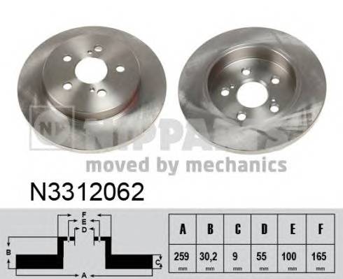 NIPPARTS N3312062 Тормозной диск