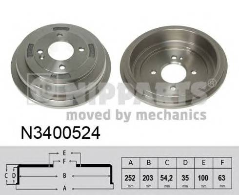 NIPPARTS N3400524 Тормозной барабан