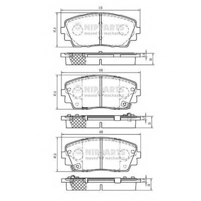 NIPPARTS N3600332 Комплект гальмівних колодок,