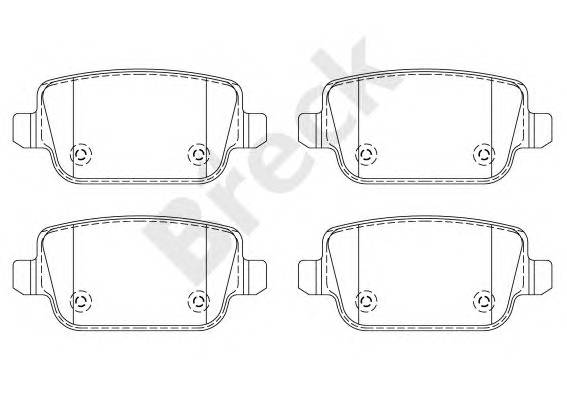 BRECK 245370070200 Дисковые тормозные колодки,