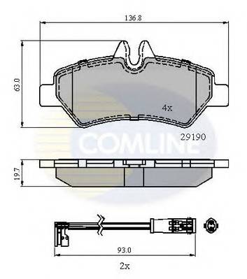 COMLINE CBP21556 Комплект тормозных колодок,