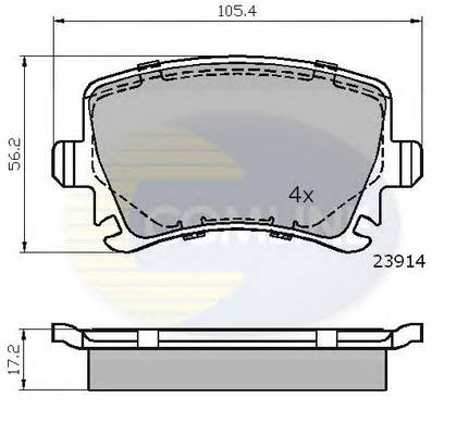 COMLINE CBP01284 Комплект гальмівних колодок,