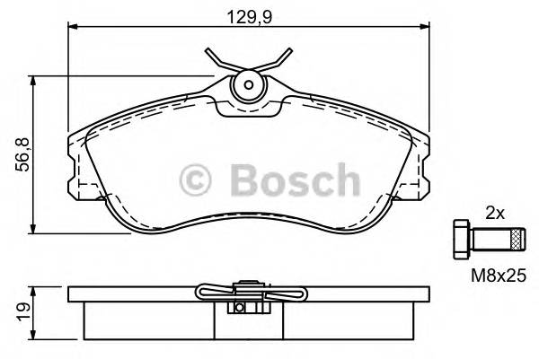 BOSCH 0 986 424 583 Комплект гальмівних колодок,