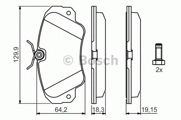 BOSCH 0 986 460 939 Комплект тормозных колодок,