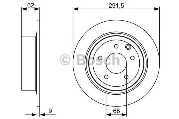 BOSCH 0986479C60 TARCZA HAM. NISSAN