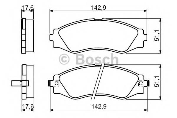 BOSCH 0 986 494 173 Комплект тормозных колодок,