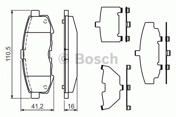 BOSCH 0 986 494 319 Комплект гальмівних колодок,