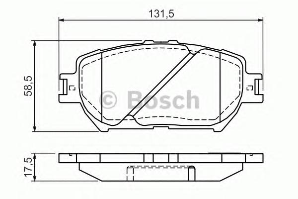 BOSCH 0 986 494 363 Комплект тормозных колодок,