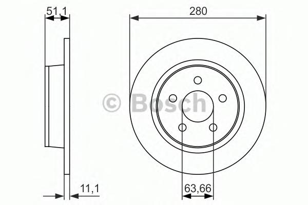 BOSCH 0 986 479 762 Гальмівний диск