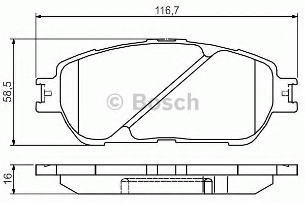 BOSCH 0 986 495 160 Комплект тормозных колодок,