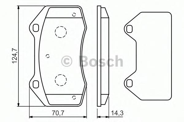 BOSCH 0 986 494 551 Комплект тормозных колодок,