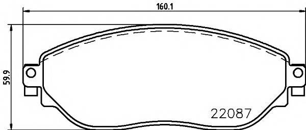 TEXTAR 2208701 KLOCKI HAMULCOWE OPEL