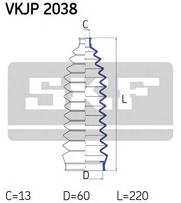 SKF VKJP 2038 Комплект пильника, рульове