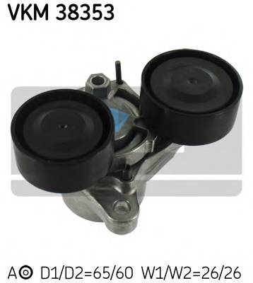 SKF VKM 38353 Натяжной ролик, поликлиновой