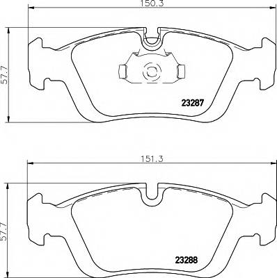 HELLA 8DB 355 008-741 Комплект гальмівних колодок,