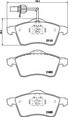 HELLA 8DB 355 008-931 Комплект тормозных колодок,