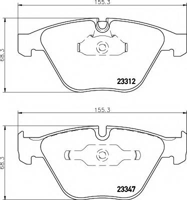 HELLA 8DB 355 009-271 Комплект тормозных колодок,