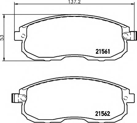 HELLA 8DB 355 013-991 Комплект тормозных колодок,