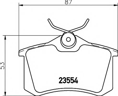 HELLA 8DB 355 018-111 Комплект гальмівних колодок,