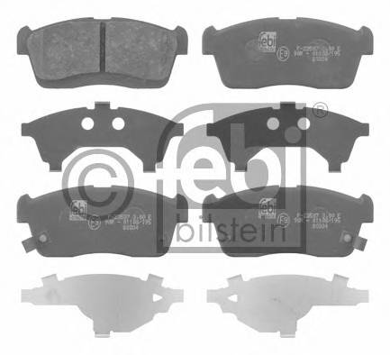 FEBI BILSTEIN 16662 Комплект гальмівних колодок,