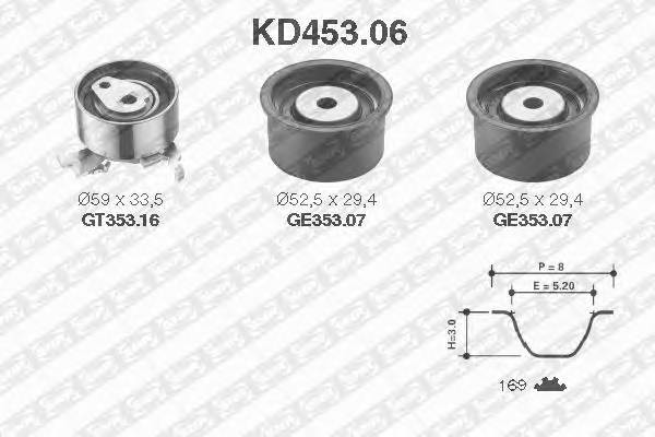 SNR KD453.06 Комплект ременя ГРМ