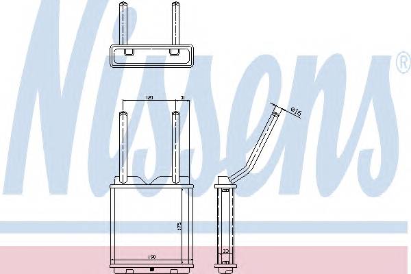 NISSENS 726531 Теплообменник, отопление салона