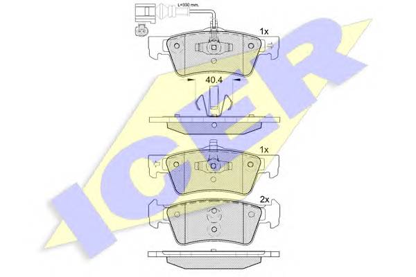 ICER 141816 Комплект тормозных колодок,