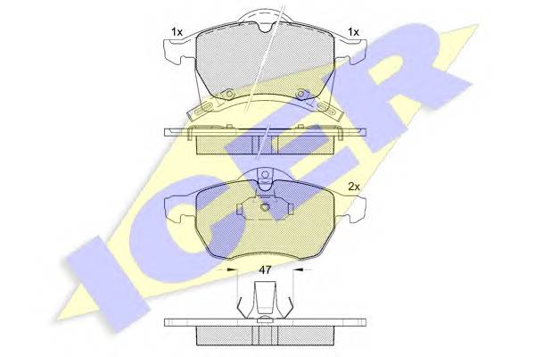 ICER 181248 Комплект тормозных колодок,