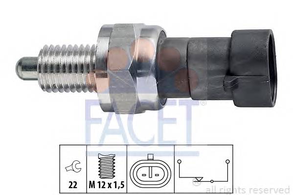 FACET 7.6109 Выключатель, фара заднего