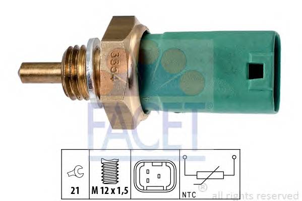 FACET 7.3354 Датчик, температура масла;