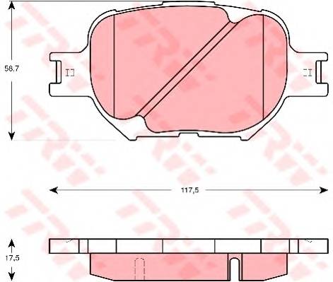 TRW GDB3316 Комплект тормозных колодок,