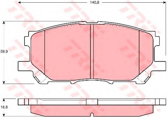 TRW GDB3338 Комплект гальмівних колодок,