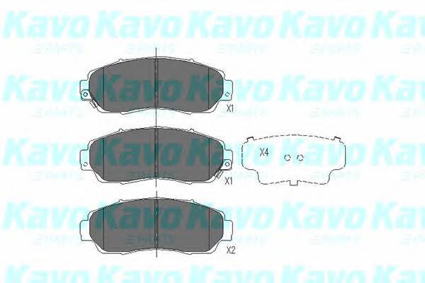 KAVO PARTS KBP-2046 Комплект тормозных колодок,