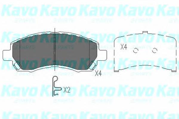 KAVO PARTS KBP-8015 Комплект гальмівних колодок,