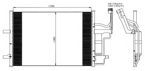 NRF 35508 Конденсатор, кондиционер